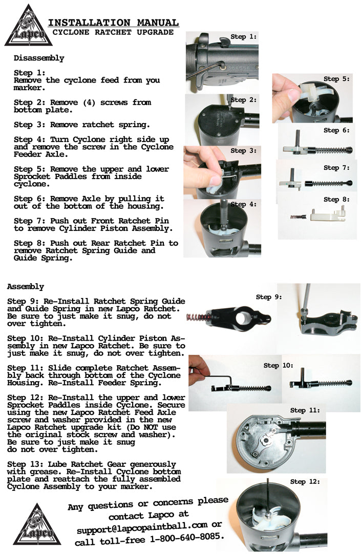 Ratchet Upgrade for Tippmann Cyclone Feed System